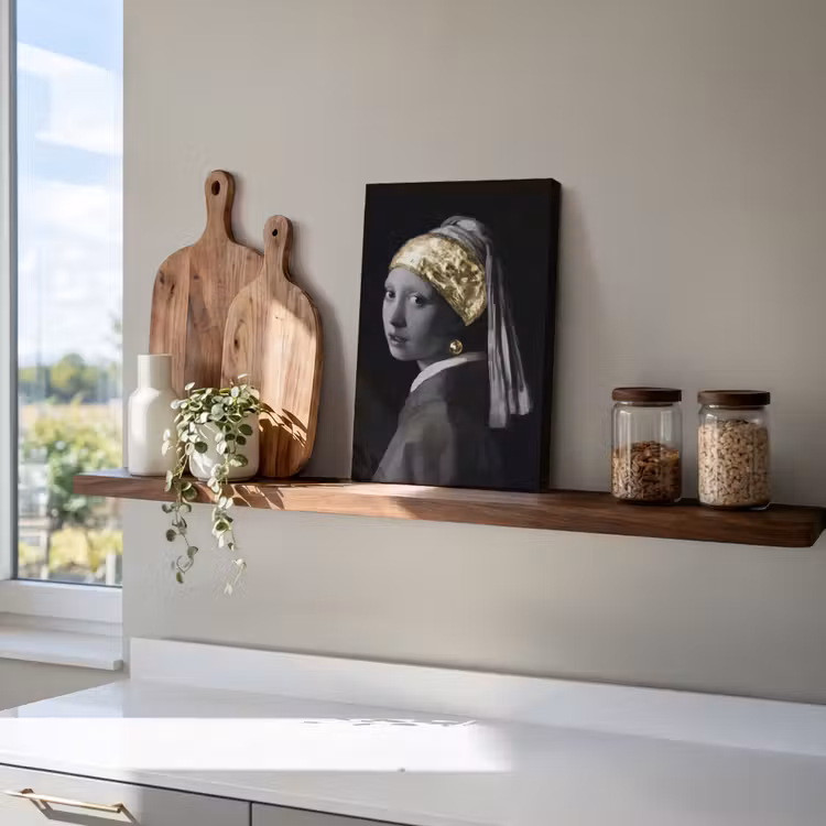 Meisje met de parel - Johannes Vermeer - Goud canvas 2cm klein -atmosphere_sfeer3_global