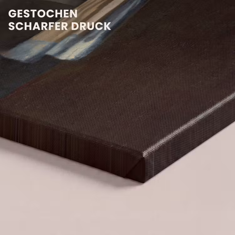 Meisje met de parel - Schilderij - Oude meesters - Vermeer canvas 2cm klein -closeup_print_DE