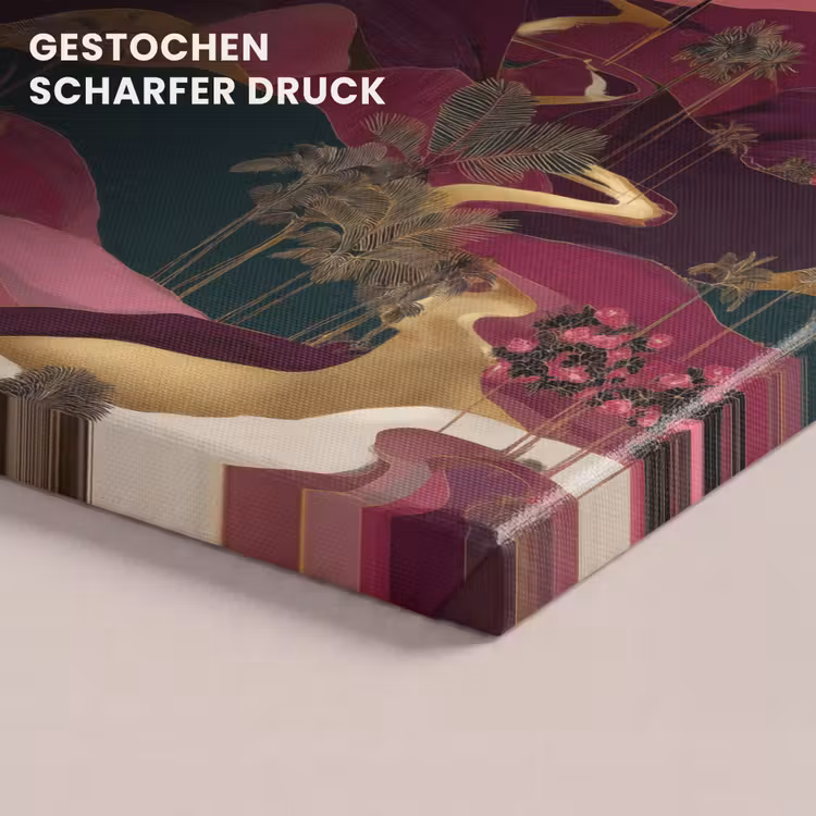 Magisch - Palmbomen - Goud canvas 2cm klein 34 -closeup_print_DE
