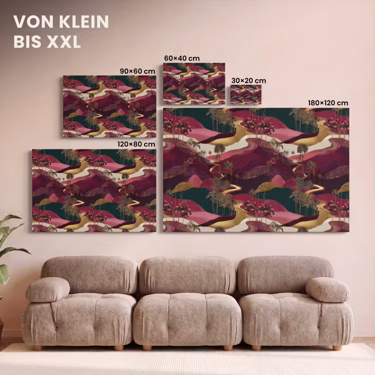 Magisch - Palmbomen - Goud canvas 2cm klein 34 -Xsfeer8_DE