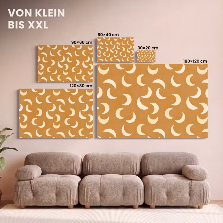 Manen - Patroon - Oker canvas 2cm klein 34 -Xsfeer8_DE