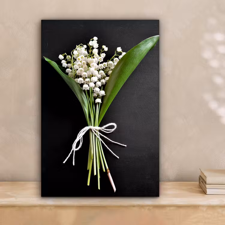 Lelietjes van dalen - Bloemen - Stilleven - Flora canvas 2cm klein -sfeer1