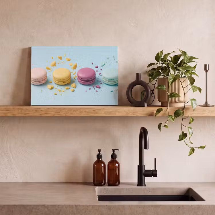 Macarons - Kleurrijk - Pastel canvas 2cm klein -closeup_print_DE