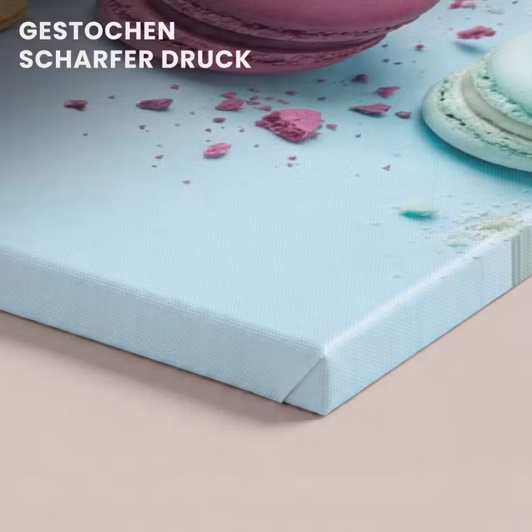 Macarons - Kleurrijk - Pastel canvas 2cm klein -uniquesellingpoint_afwerking-onlywow_DE