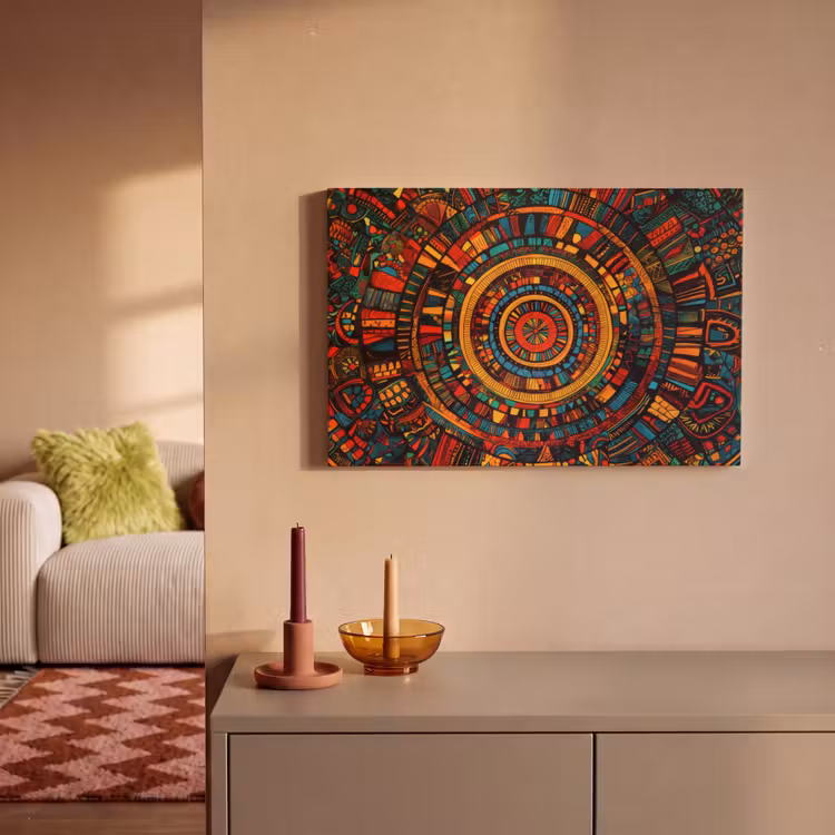 Mandala - Cirkels - Patronen canvas 2cm klein -sfeer1