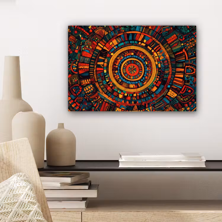 Mandala - Cirkels - Patronen canvas 2cm klein -sfeer6