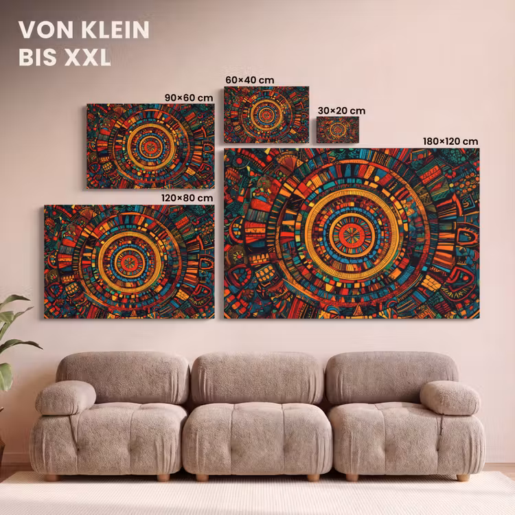 Mandala - Cirkels - Patronen canvas 2cm klein -Xsfeer8_DE