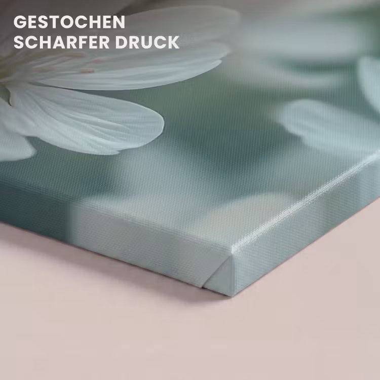 Lieveheersbeestje - Bloemen - Wit canvas 2cm klein -uniquesellingpoint_afwerking-onlywow_DE