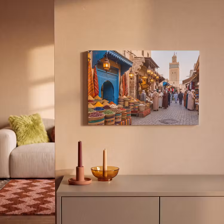 Leinwandbild - Markt – Orientalisch – Farbenfroh - Markt - Oosters - Kleurrijk canvas 2cm klein