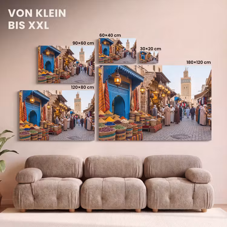 Leinwandbild - Markt – Orientalisch – Farbenfroh - Markt - Oosters - Kleurrijk canvas 2cm klein
