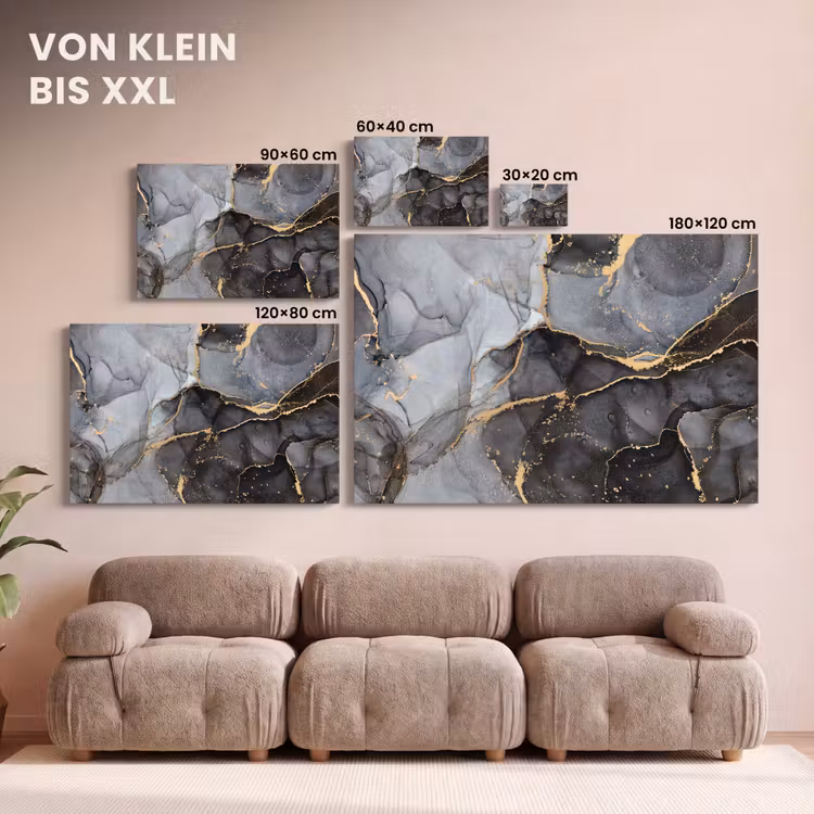 Marmer - Abstract - Goud - Grijs canvas 2cm klein -closeup_print_DE