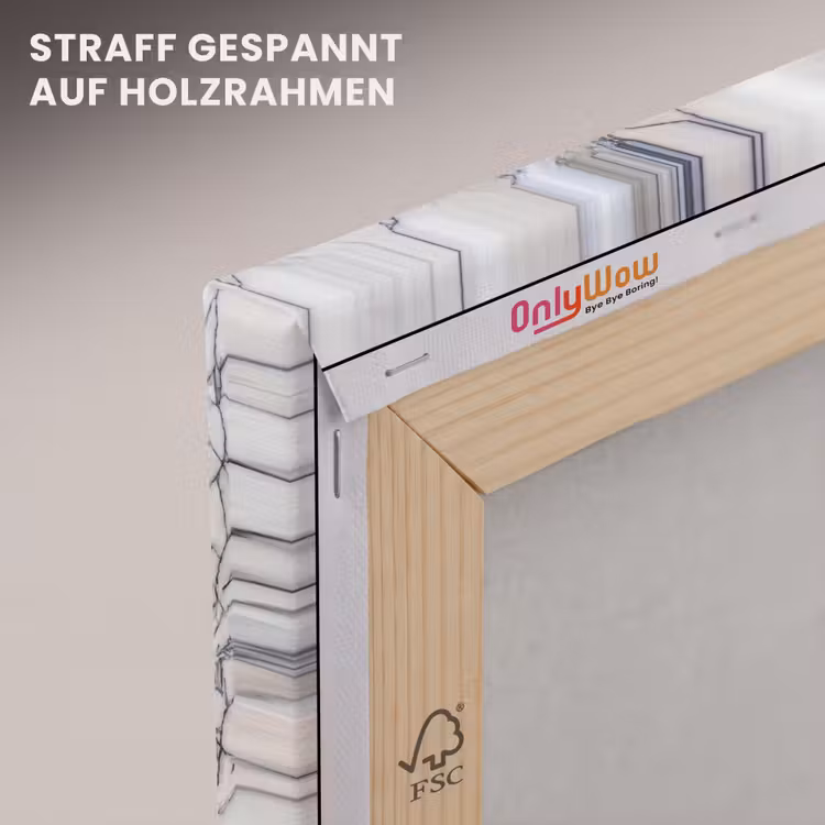 Marmer - Aderen - Patroon - Wit - Grijs canvas 2cm klein -uniquesellingpoint_afwerking-onlywow_DE