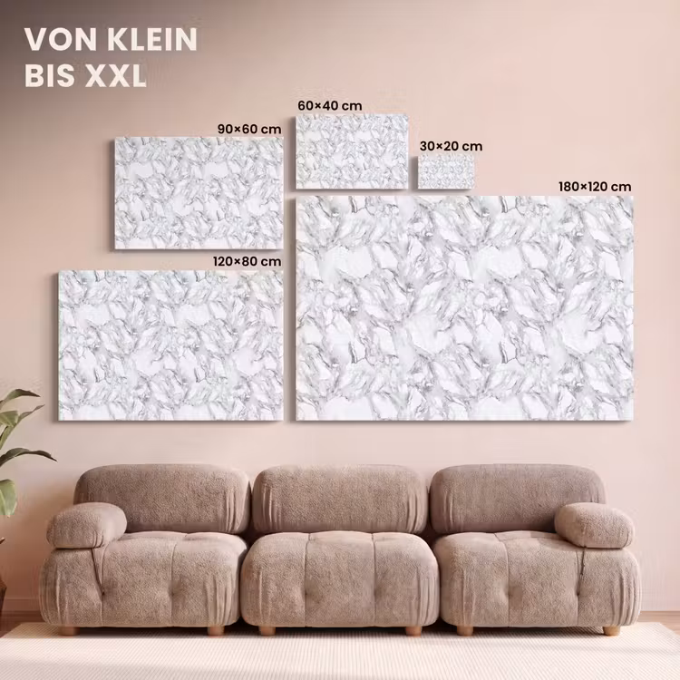 Marmer - Gelaagd - Brekend - Grijsstructuur canvas 2cm klein 34 -Xsfeer8_DE