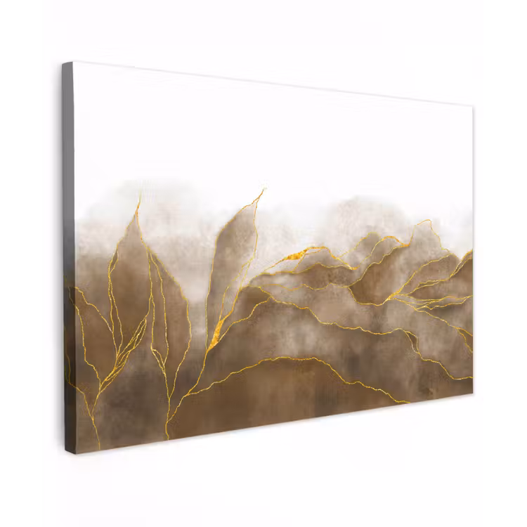 Marmer - Goud - Bruin - Textuur - Marmerlook canvas 2cm klein -z3d