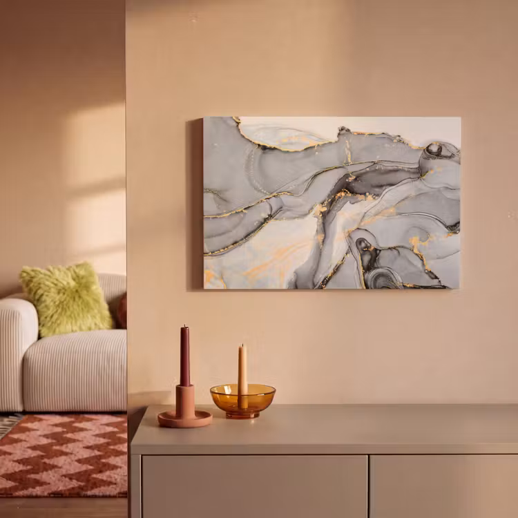 Marmer - Goud - Grijs canvas 2cm klein -sfeer1