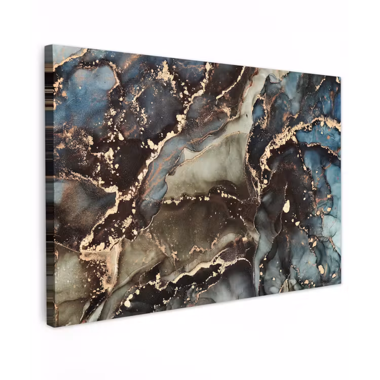 Marmer - Goud - Groen canvas 2cm klein -z3d