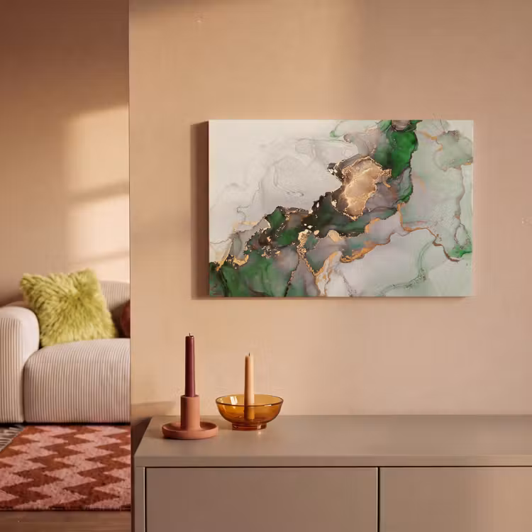 Marmer - Goud - Groen - Luxe canvas 2cm klein -sfeer1