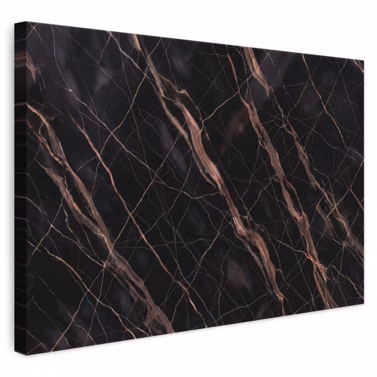 Marmer - Goud - Patroon - Luxe - Zwart canvas 2cm klein -3d