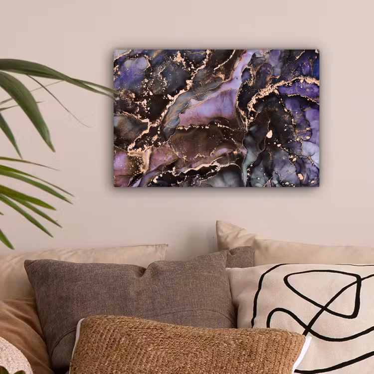Marmer - Goud - Roze canvas 2cm klein -sfeer1