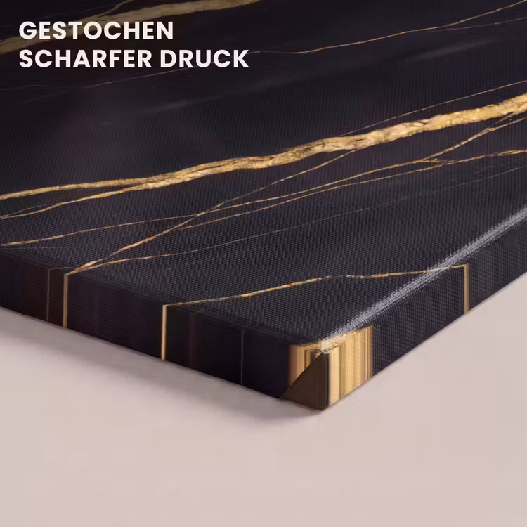 Marmer - Goud - Textuur - Abstract - Zwart canvas 2cm klein -closeup_print_DE