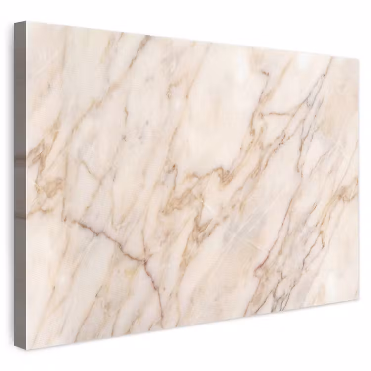 Marmer - Ader - Abstract - Wit - Goud canvas 2cm klein -3d