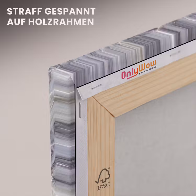 Marmer - Ader - Patroon - Abstract - Grijs canvas 2cm klein -uniquesellingpoint_afwerking-onlywow_DE