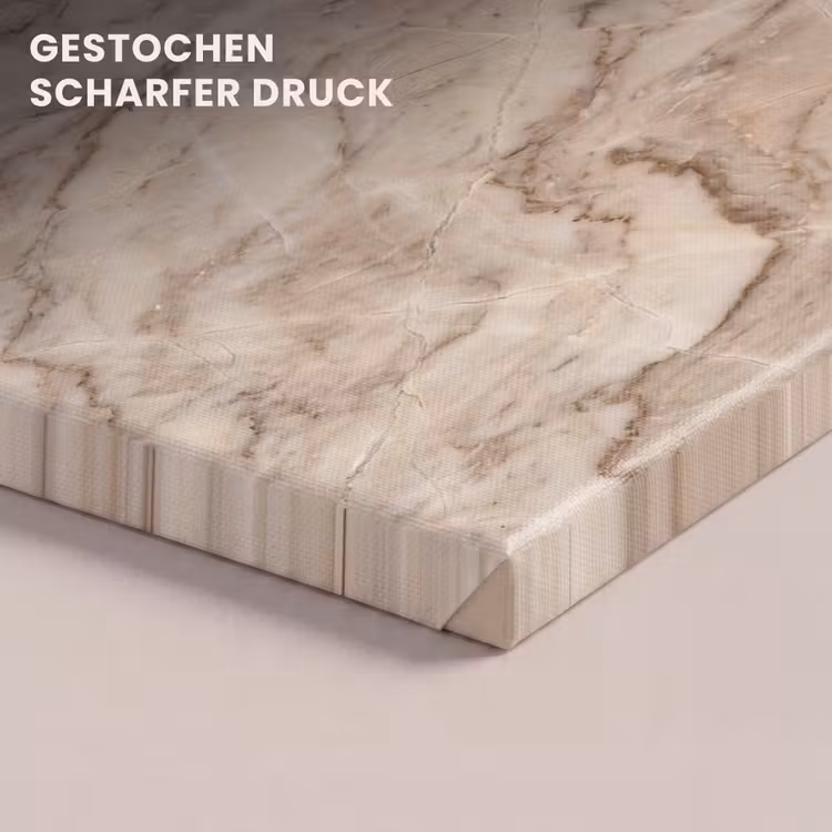 Marmer - Aderen - Textuur - Beige - Modern canvas 2cm klein -closeup_print_DE