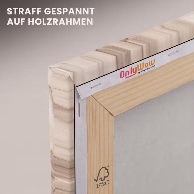Marmer - Aderen - Textuur - Beige - Modern canvas 2cm klein -uniquesellingpoint_afwerking-onlywow_DE