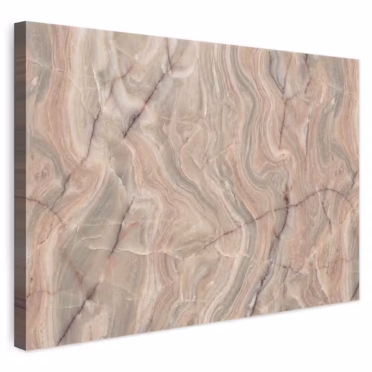 Marmer - Patroon - Abstract - Beige - Groen canvas 2cm klein -3d