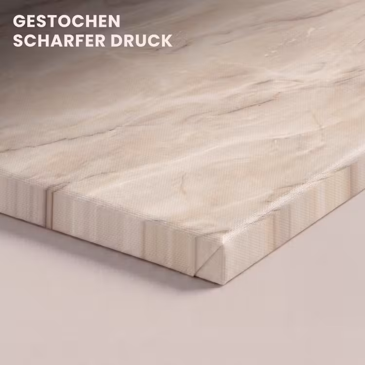 Marmer - Patroon - Abstract - Modern - Beige canvas 2cm klein -closeup_print_DE