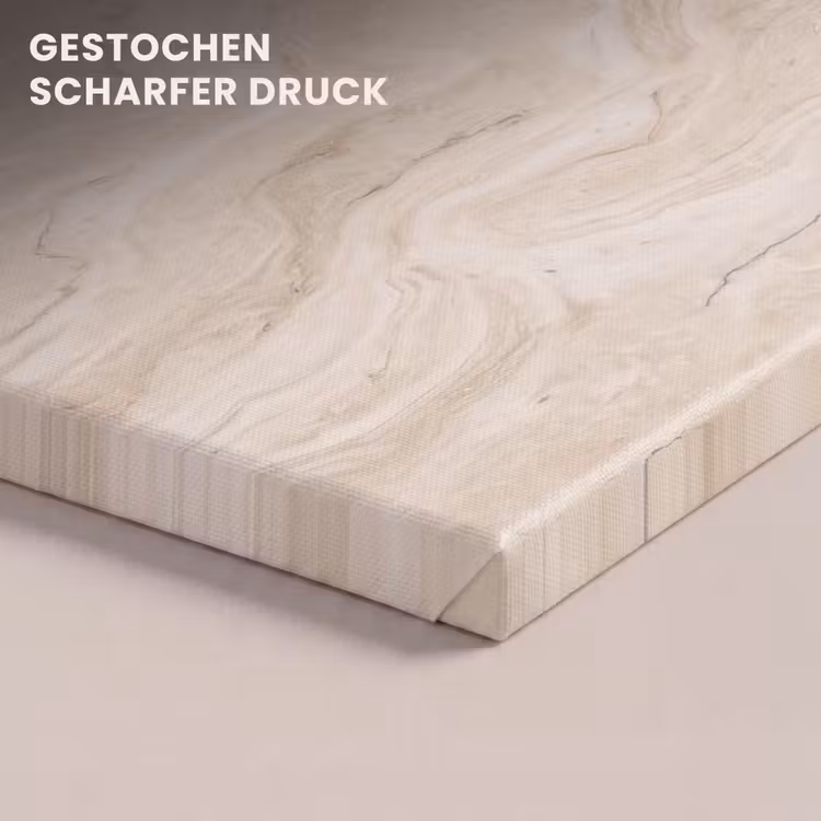 Marmer - Patroon - Beige - Steen - Abstract canvas 2cm klein -closeup_print_DE