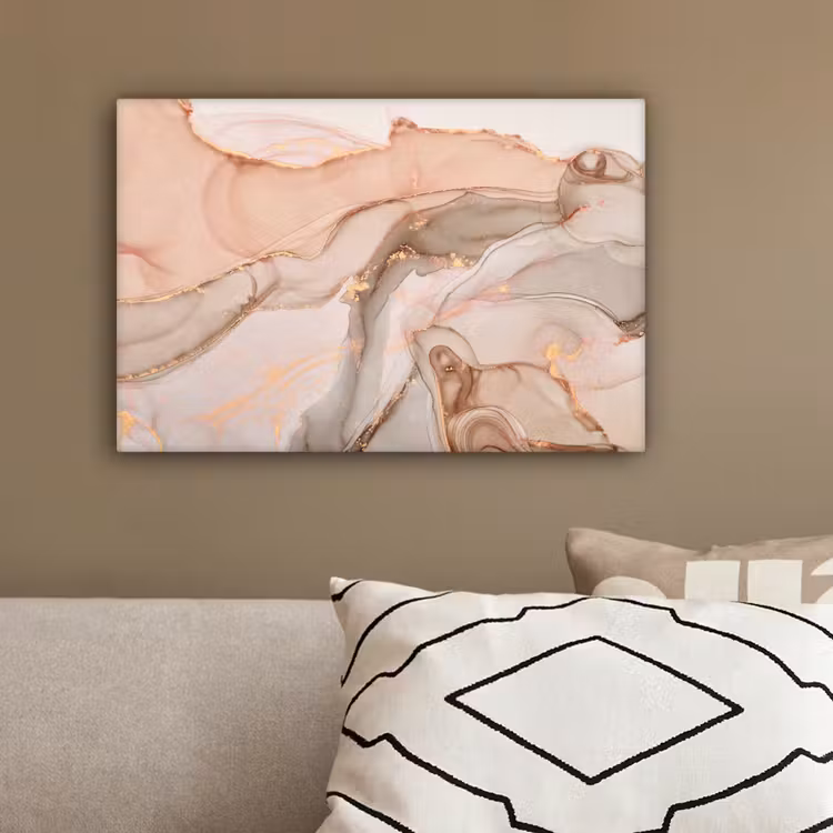 Marmer - Roze - Rosé canvas 2cm klein -sfeer3