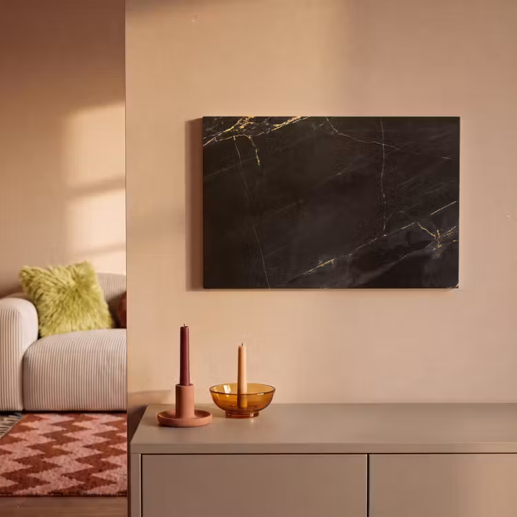 Marmer - Zwart - Goud - Chic - Marmerlook - Design canvas 2cm klein -sfeer1