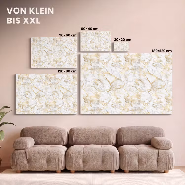 Marmer - Wit - Expressief - Goudaccenten canvas 2cm klein 34 -Xsfeer8_DE