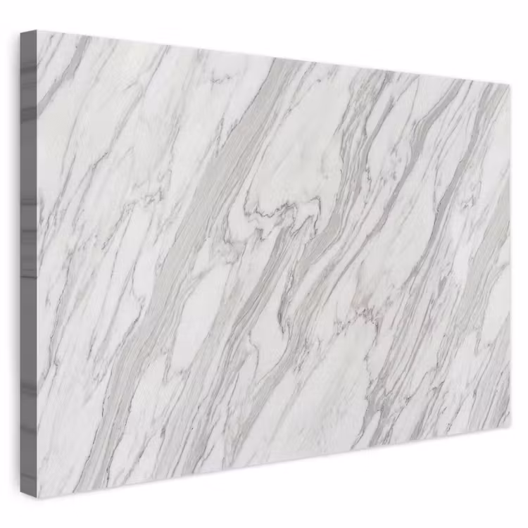 Marmer - Wit - Grijs - Structuur - Modern canvas 2cm klein -3d