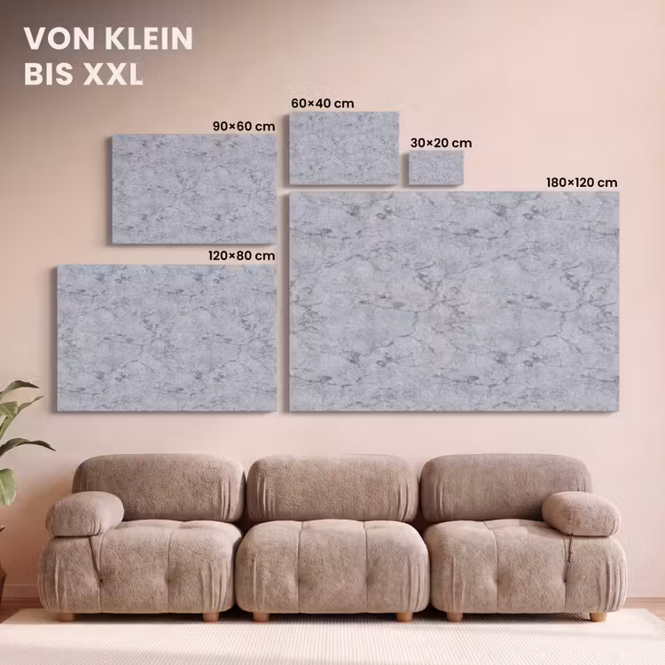Marmerplaat - Patroon - Grijs canvas 2cm klein 34 -Xsfeer8_DE