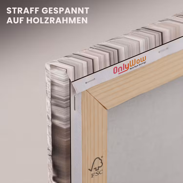 Muur - Steen - Ruw - Beige - Textuur canvas 2cm klein -uniquesellingpoint_afwerking-onlywow_DE