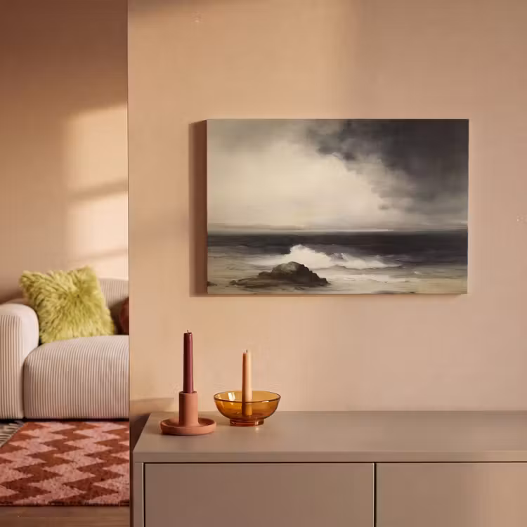 Zee - Rotsen - Storm canvas 2cm klein -sfeer1