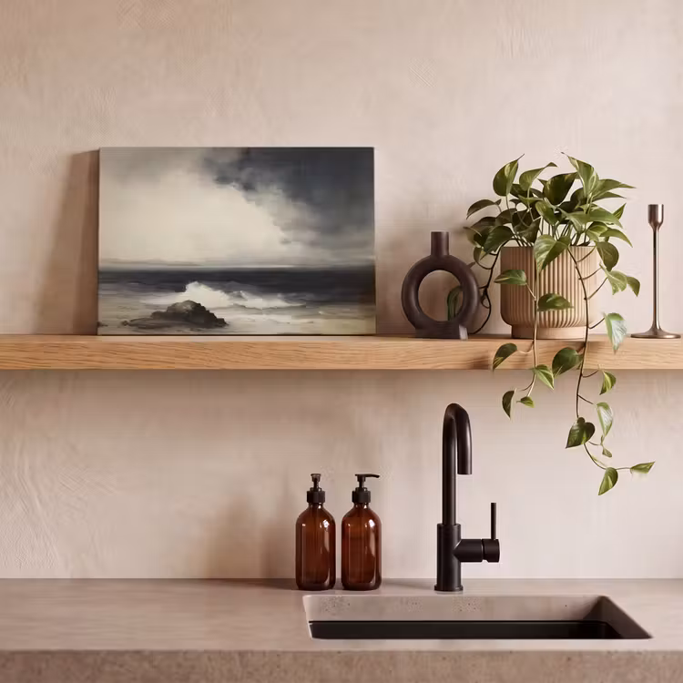 Zee - Rotsen - Storm canvas 2cm klein -sfeer6