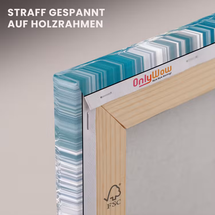 Zee - Golf - Strand - Natuur - Blauw canvas 2cm klein -uniquesellingpoint_afwerking-onlywow_DE