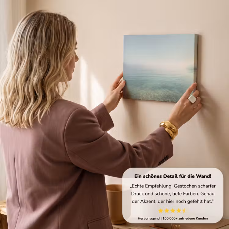 Zee - Horizon - Blauw - Mist canvas 2cm klein -sfeer3