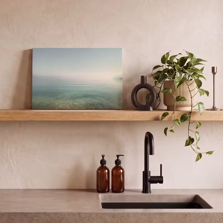 Zee - Horizon - Blauw - Mist canvas 2cm klein -sfeer6