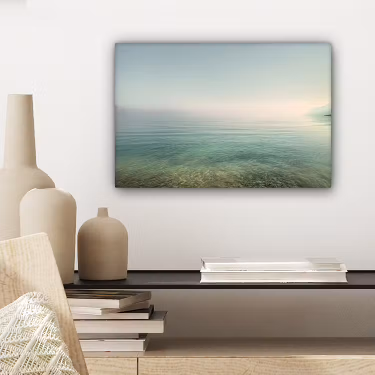 Zee - Horizon - Blauw - Mist canvas 2cm klein -closeup_print_DE