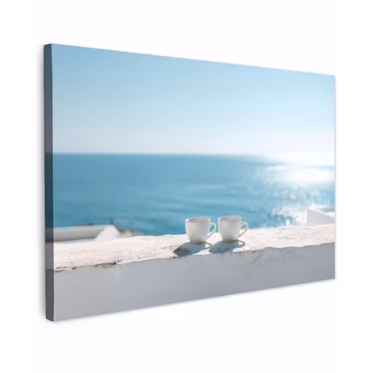 Zee - Koffiekopjes - Zomers canvas 2cm klein -z3d