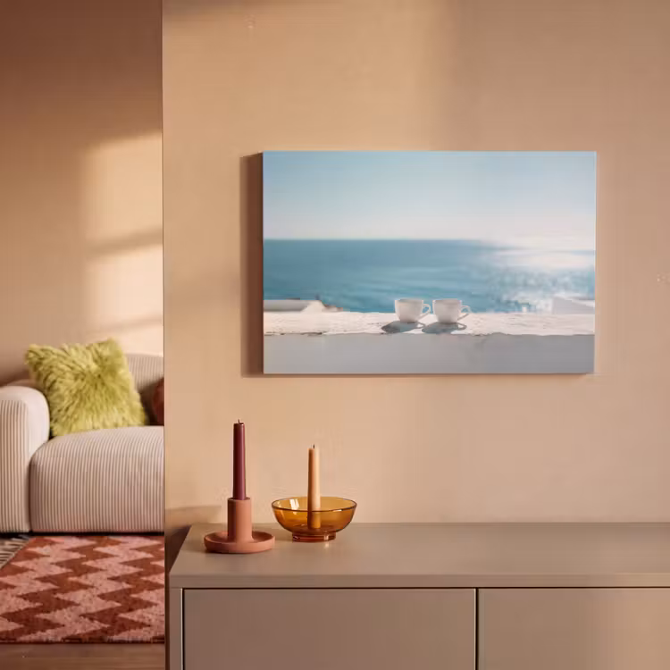 Zee - Koffiekopjes - Zomers canvas 2cm klein -sfeer1