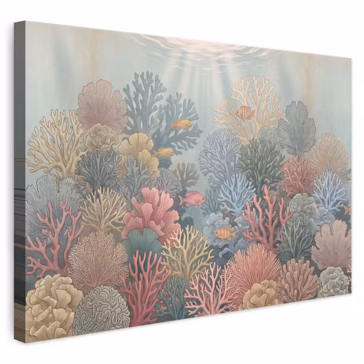 Zee - Koraal - Vis - Natuur - Kleurrijk canvas 2cm klein -3d