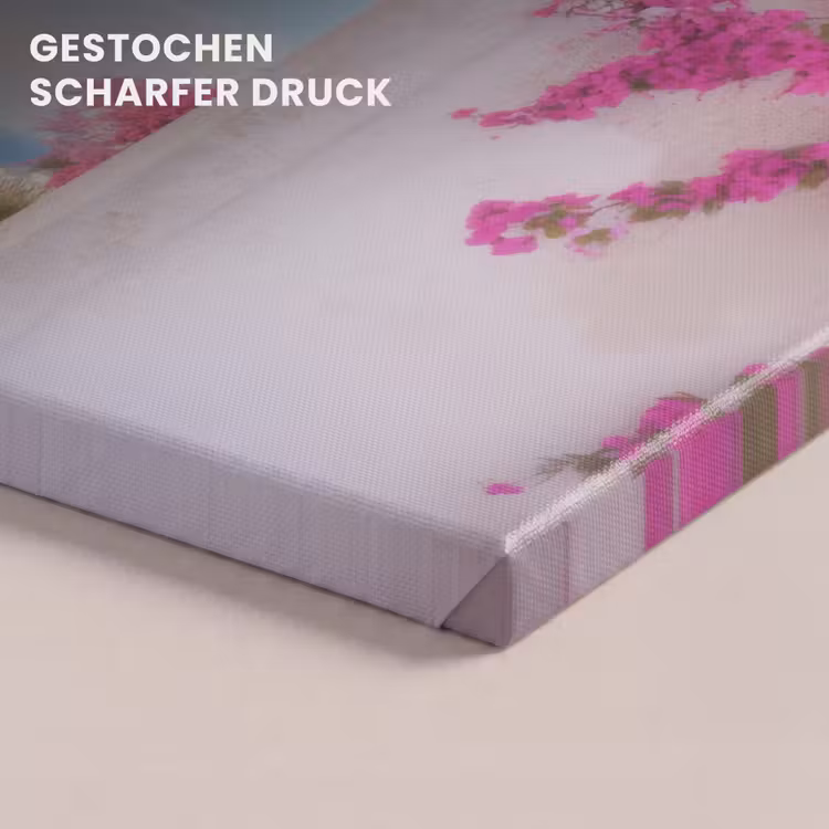 Zee - Roze - Bloemen - Poort canvas 2cm klein -closeup_print_DE