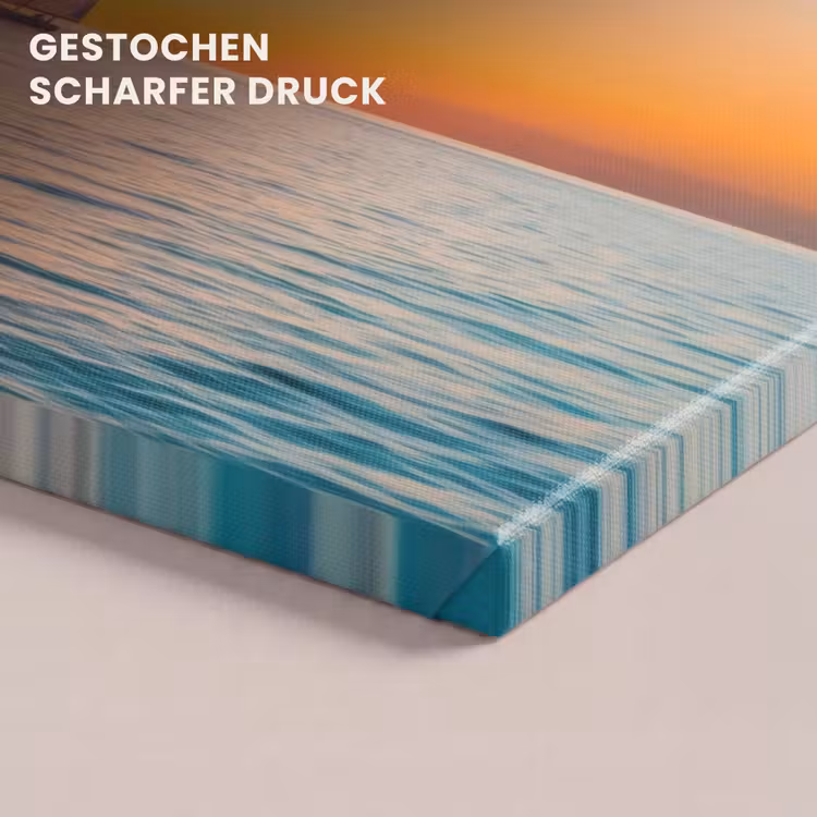 Zee - Zeilboot - Zonsondergang canvas 2cm klein -closeup_print_DE