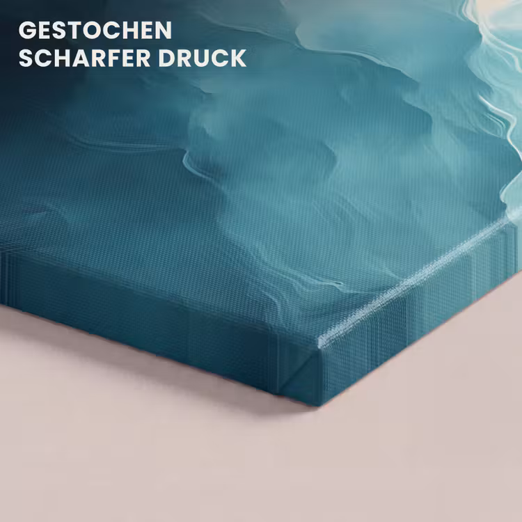 Zee - Silhouet - Abstract - Blauw canvas 2cm klein -uniquesellingpoint_afwerking-onlywow_DE