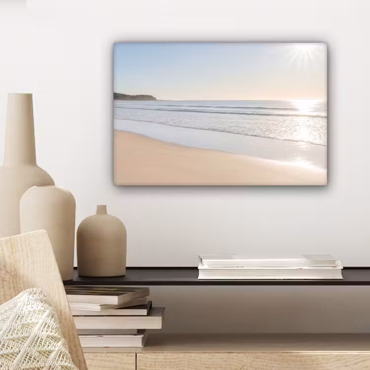 Zee - Zon - Zand canvas 2cm klein -closeup_print_DE